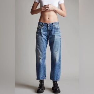R13 Boyfriend Jeans Bain with Rips